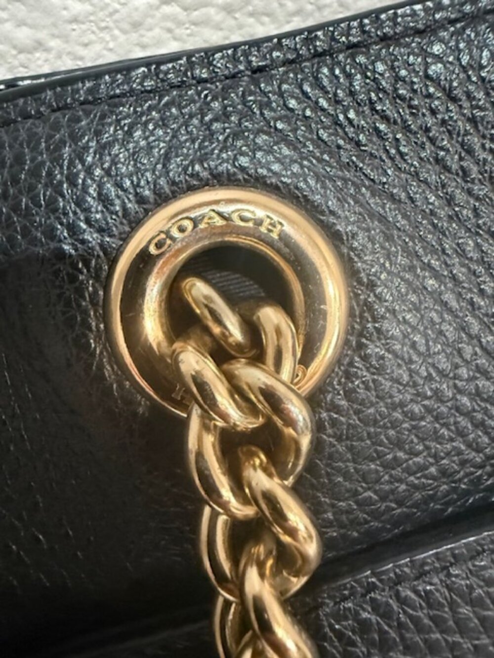 Coach Marlie Tote Black Leather Shoulder Bag Purse - Picture 3 of 5